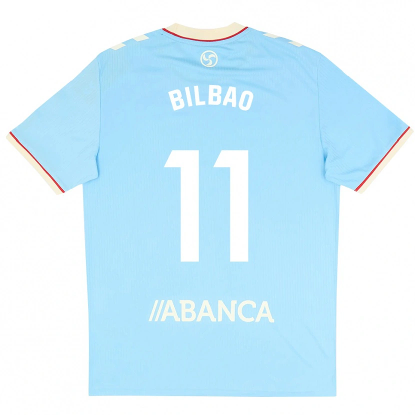 Danxen Mulher Camisola Luis Bilbao #11 Azul Céu Branco Vermelho Principal 2026/27 Camisa