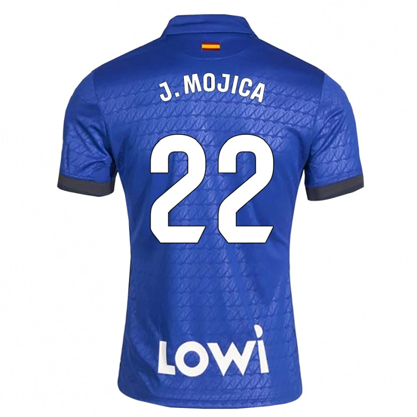 Danxen Mulher Camisola Johan Mojica #22 Azul Branco Preto Principal 2026/27 Camisa