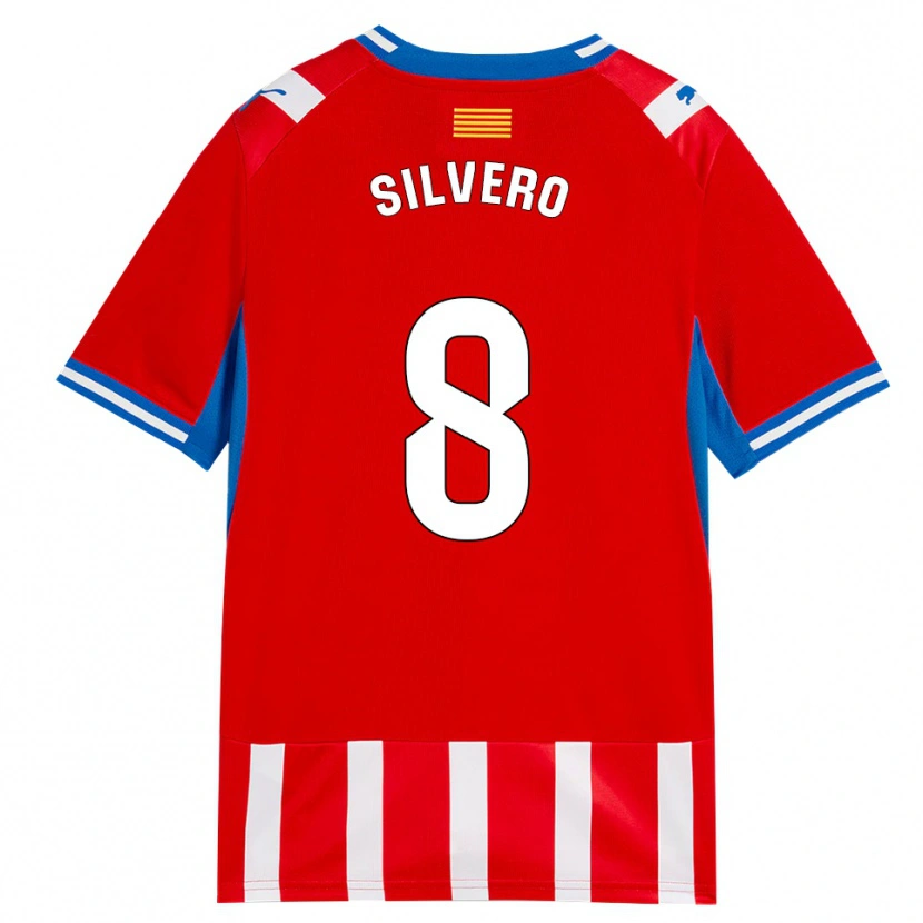 Danxen Mulher Camisola Pol Silvero #8 Vermelho Branco Azul Céu Principal 2026/27 Camisa