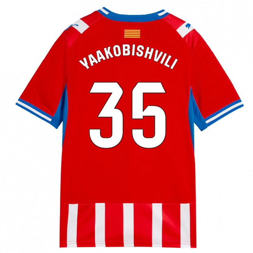 Danxen Mulher Camisola Antal Yaakobishvili #35 Vermelho Branco Azul Céu Principal 2026/27 Camisa