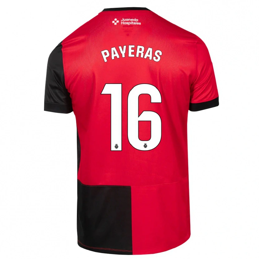 Danxen Mulher Camisola Martí Payeras #16 Preto Vermelho Branco Principal 2026/27 Camisa