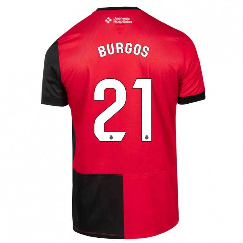 Danxen Mulher Camisola Hugo Burgos #21 Preto Vermelho Branco Principal 2026/27 Camisa