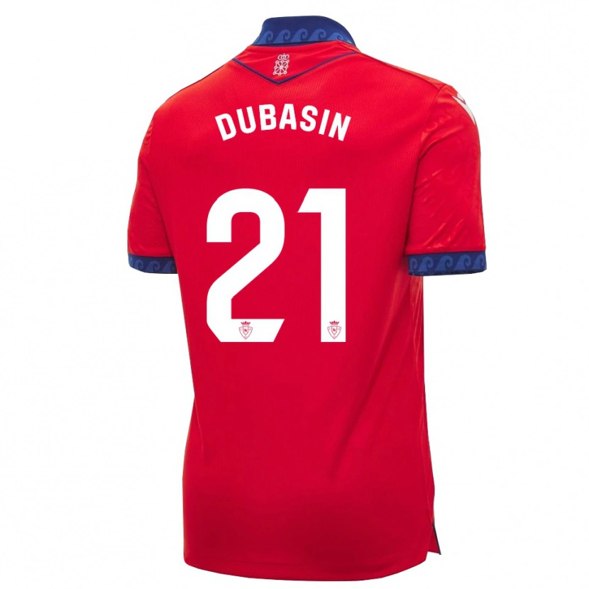 Danxen Mulher Camisola Jonathan Dubasin #21 Vermelho Azul Marinho Branco Principal 2026/27 Camisa