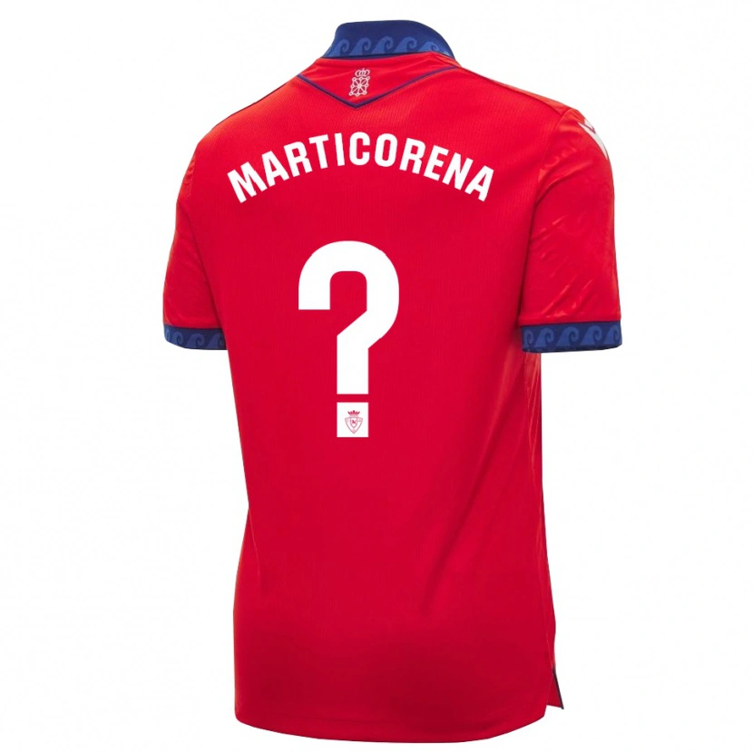 Danxen Mulher Camisola Ander Marticorena #0 Vermelho Azul Marinho Branco Principal 2026/27 Camisa