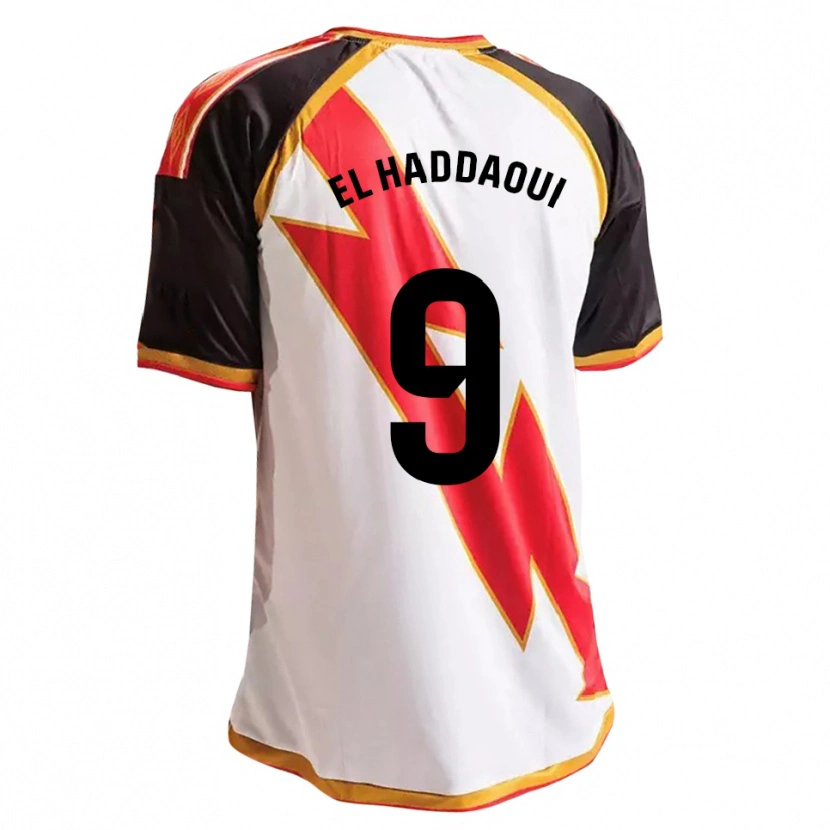 Danxen Mulher Camisola Hamza El Haddaoui #9 Preto Vermelho Branco Dourado Principal 2026/27 Camisa