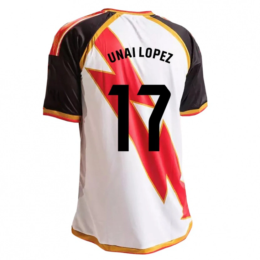 Danxen Mulher Camisola Unai López #17 Preto Vermelho Branco Dourado Principal 2026/27 Camisa