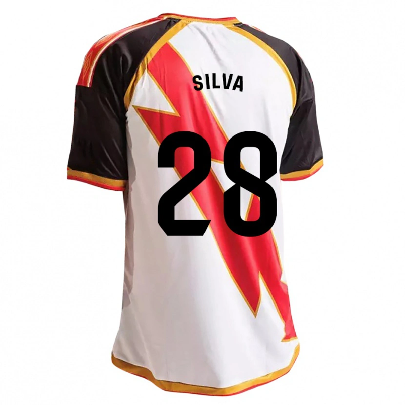 Danxen Mulher Camisola Santiago Silva #28 Preto Vermelho Branco Dourado Principal 2026/27 Camisa