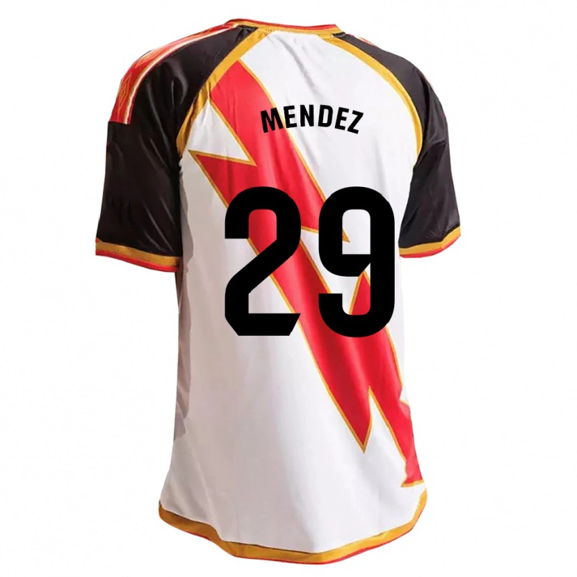 Danxen Mulher Camisola Diego Méndez #29 Preto Vermelho Branco Dourado Principal 2026/27 Camisa
