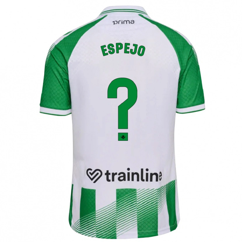 Danxen Mulher Camisola Jesús Espejo #0 Verde Claro Preto Branco Principal 2026/27 Camisa