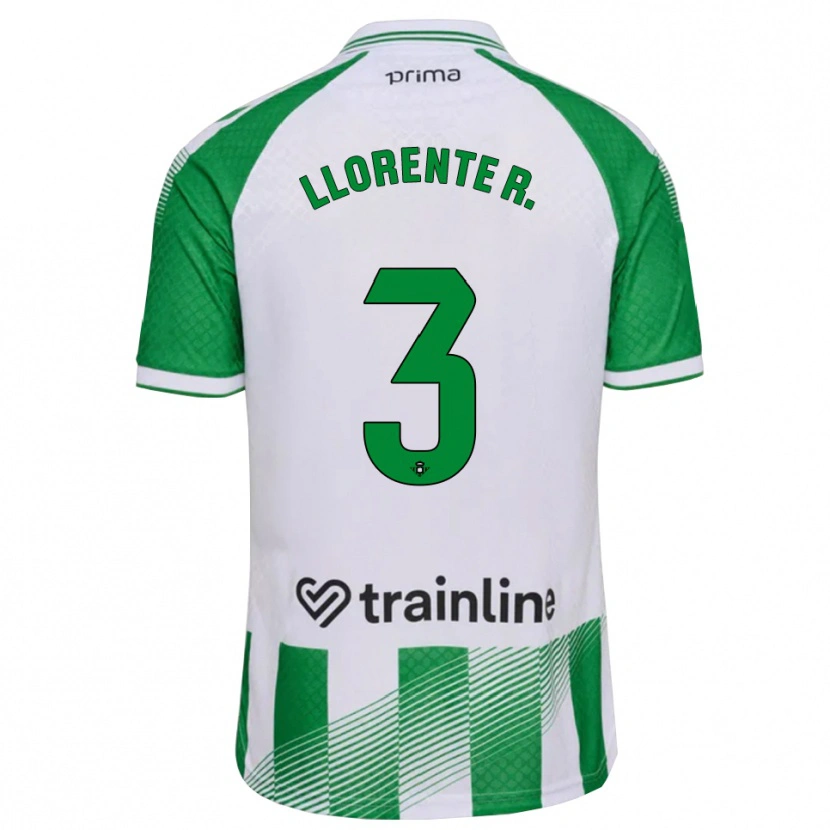 Danxen Mulher Camisola Diego Llorente #3 Verde Claro Preto Branco Principal 2026/27 Camisa
