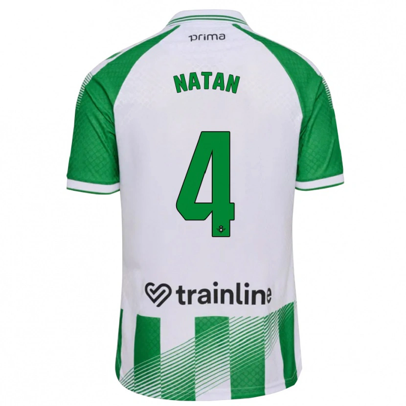 Danxen Mulher Camisola Natan Bernardo De Souza #4 Verde Claro Preto Branco Principal 2026/27 Camisa
