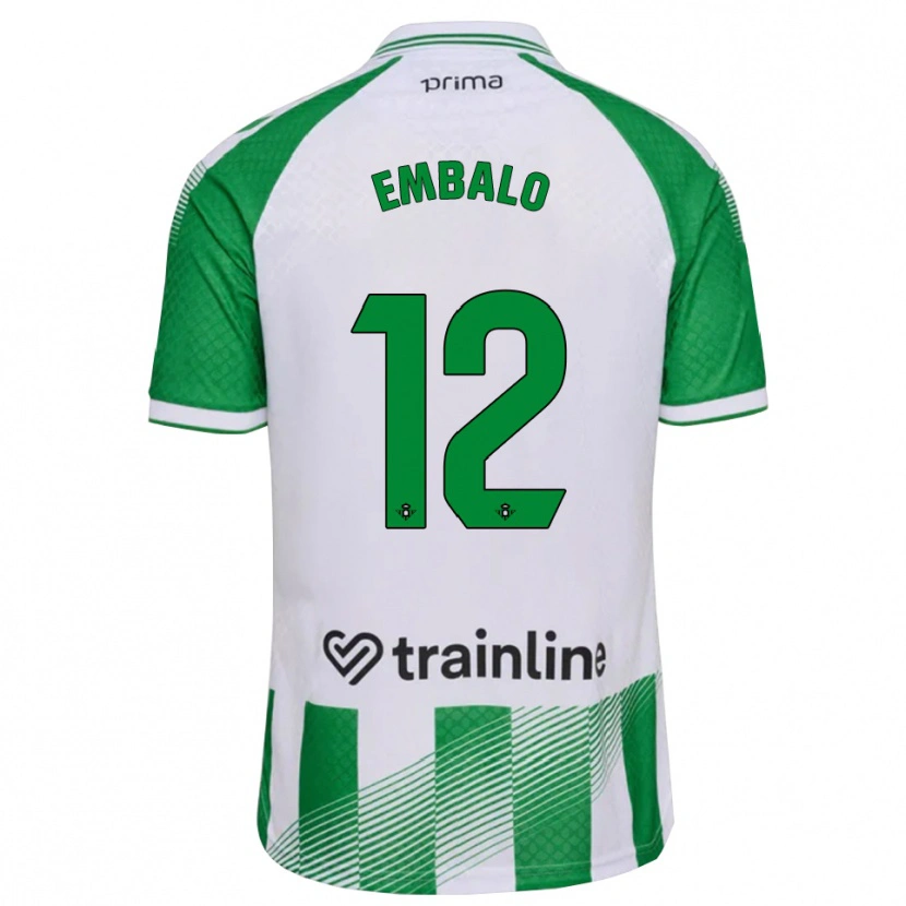Danxen Mulher Camisola Fabián Embalo #12 Verde Claro Preto Branco Principal 2026/27 Camisa
