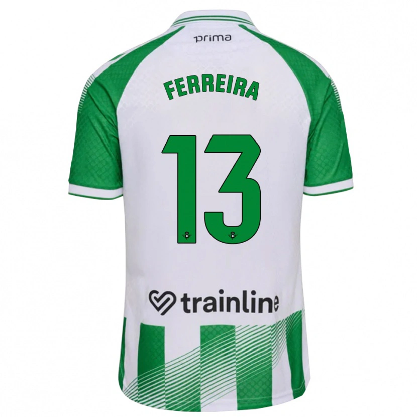 Danxen Mulher Camisola Kilian Ferreira #13 Verde Claro Preto Branco Principal 2026/27 Camisa