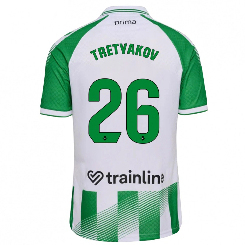 Danxen Mulher Camisola Ivan Tretyakov #26 Verde Claro Preto Branco Principal 2026/27 Camisa