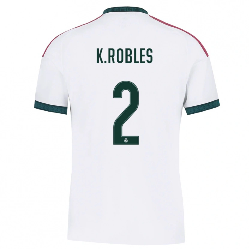 Danxen Mulher Camisola Kenti Robles #2 Verde Escuro Branco Vermelho Principal 2026/27 Camisa