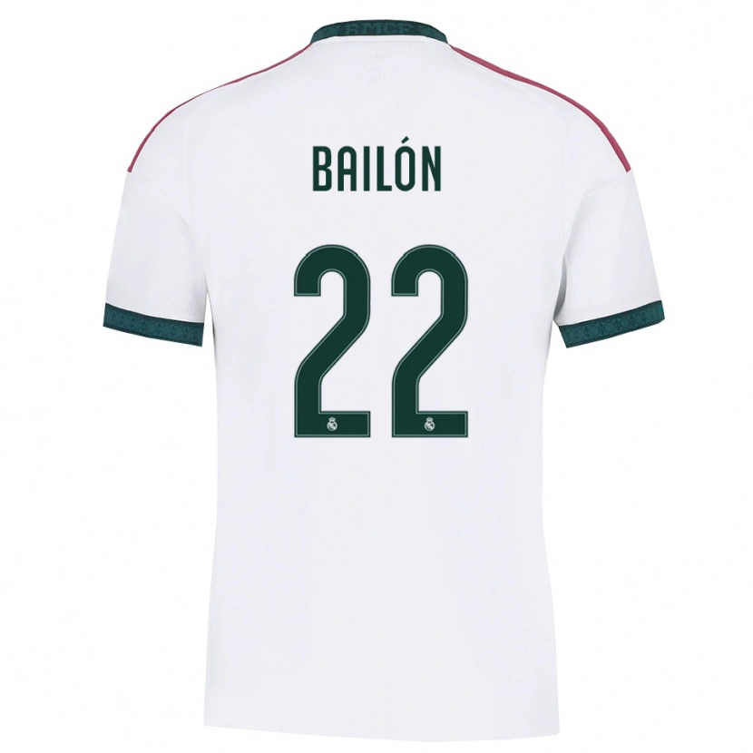 Danxen Mulher Camisola Javi Bailón #22 Verde Escuro Branco Vermelho Principal 2026/27 Camisa