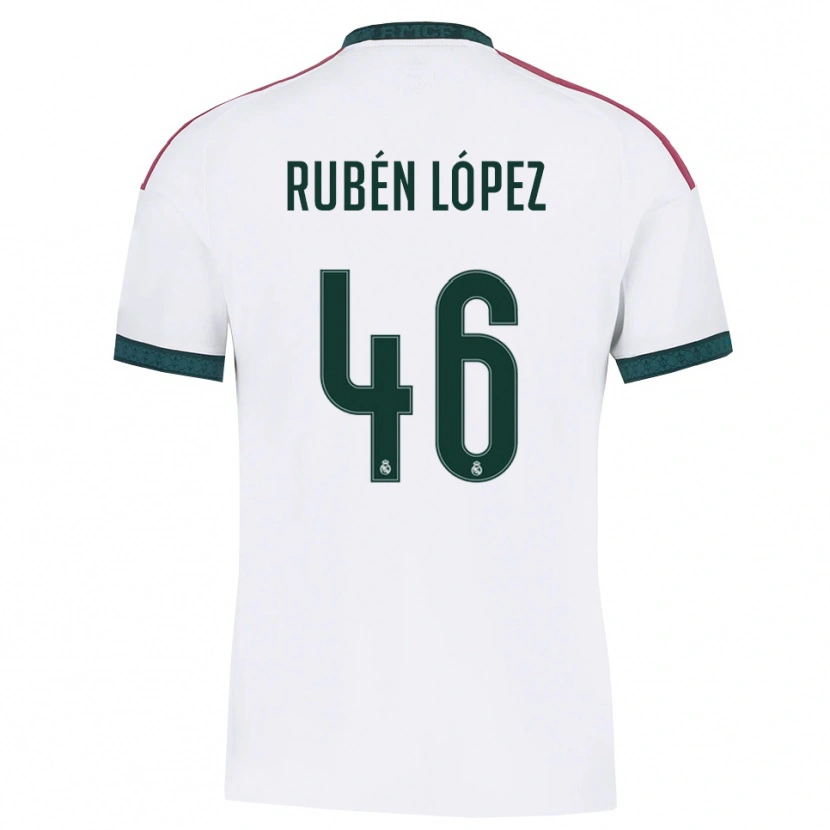 Danxen Mulher Camisola Rubén López #46 Verde Escuro Branco Vermelho Principal 2026/27 Camisa