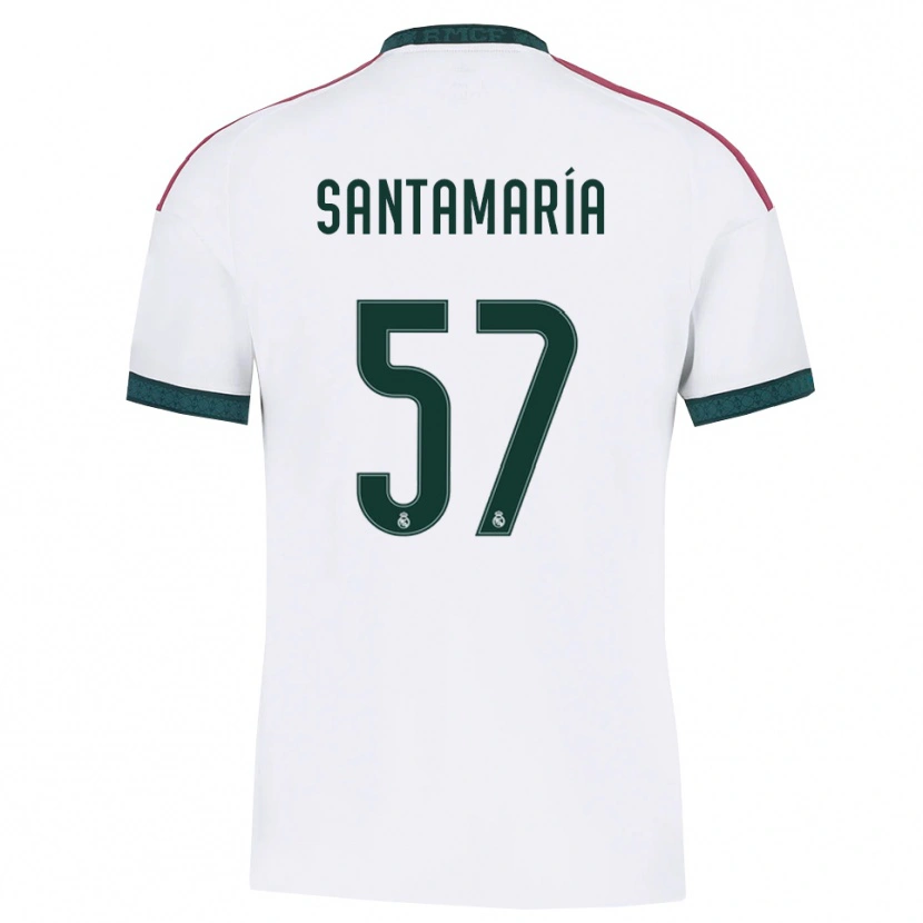 Danxen Mulher Camisola Fran Santamaría #57 Verde Escuro Branco Vermelho Principal 2026/27 Camisa