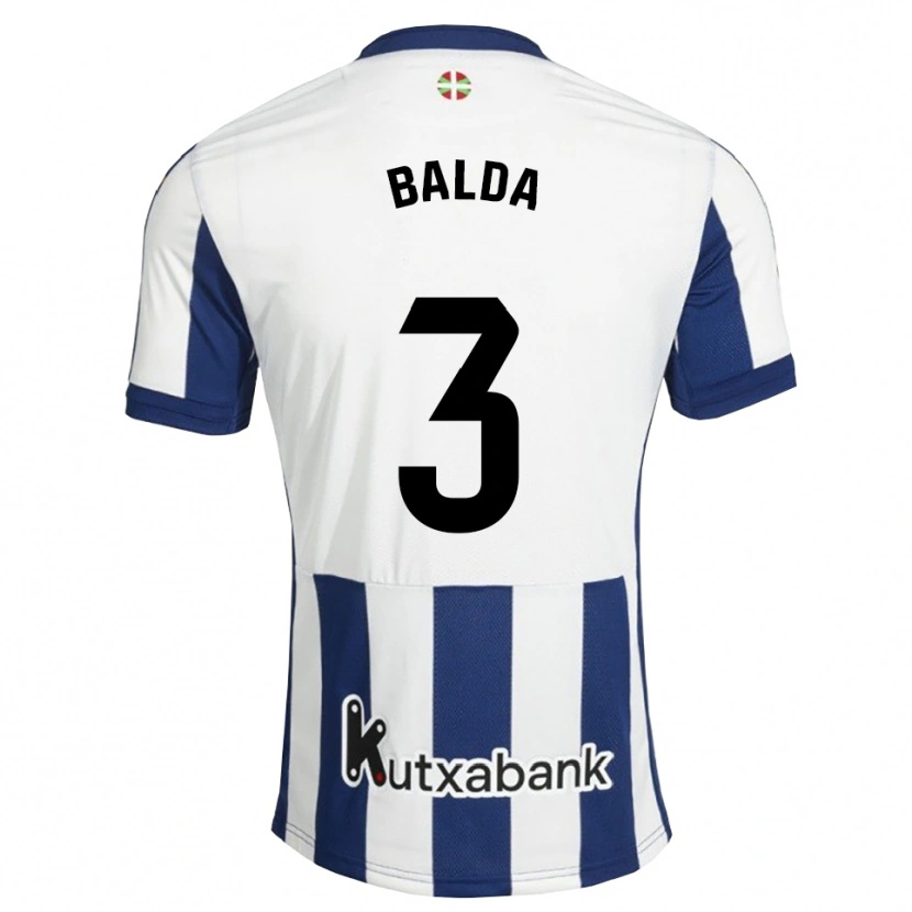 Danxen Mulher Camisola Jon Balda #3 Azul Marinho Branco Dourado Principal 2026/27 Camisa