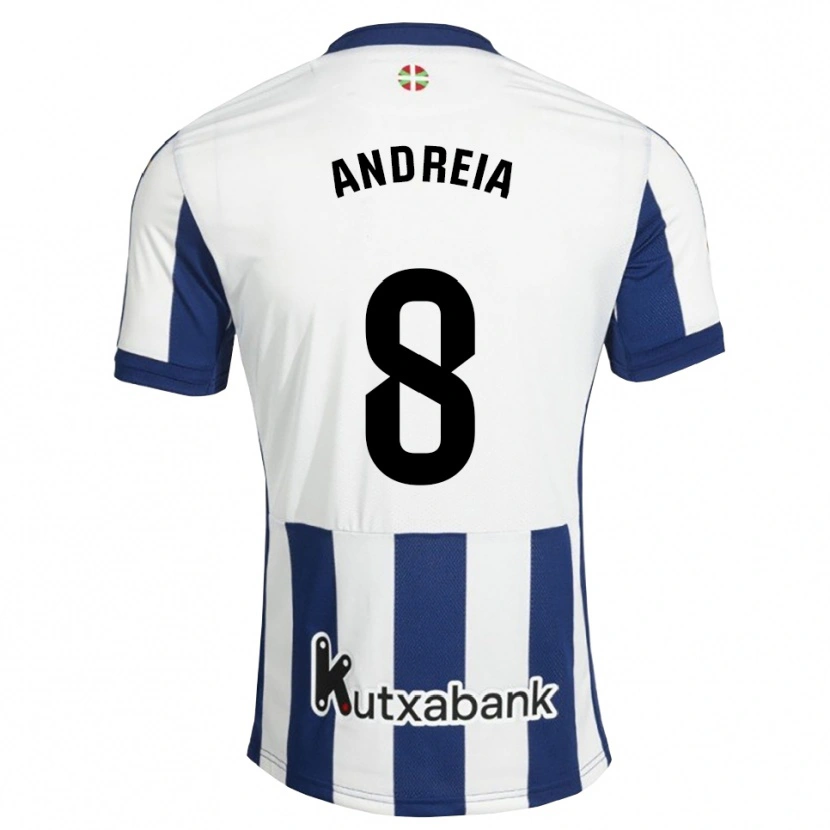 Danxen Mulher Camisola Andreia Jacinto #8 Azul Marinho Branco Dourado Principal 2026/27 Camisa