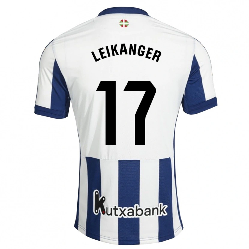 Danxen Mulher Camisola Thomas Leikanger #17 Azul Marinho Branco Dourado Principal 2026/27 Camisa