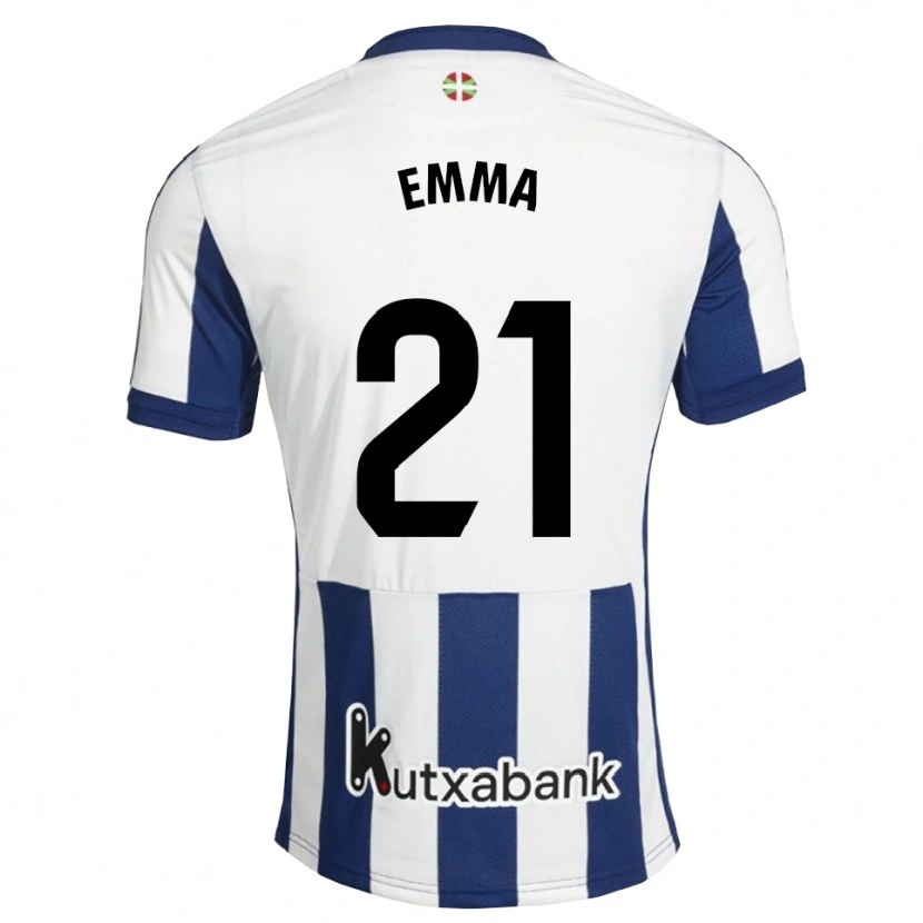 Danxen Mulher Camisola Emma Ramírez #21 Azul Marinho Branco Dourado Principal 2026/27 Camisa