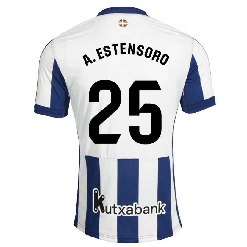 Danxen Mulher Camisola Alazne Estensoro #25 Azul Marinho Branco Dourado Principal 2026/27 Camisa