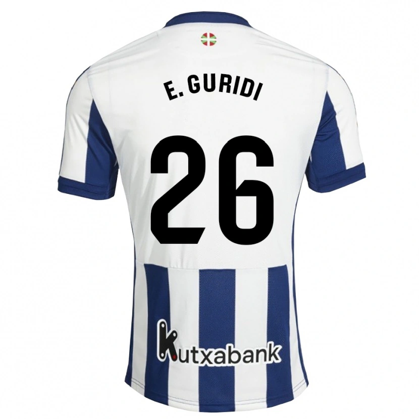 Danxen Mulher Camisola Elene Guridi Mesonero #26 Azul Marinho Branco Dourado Principal 2026/27 Camisa