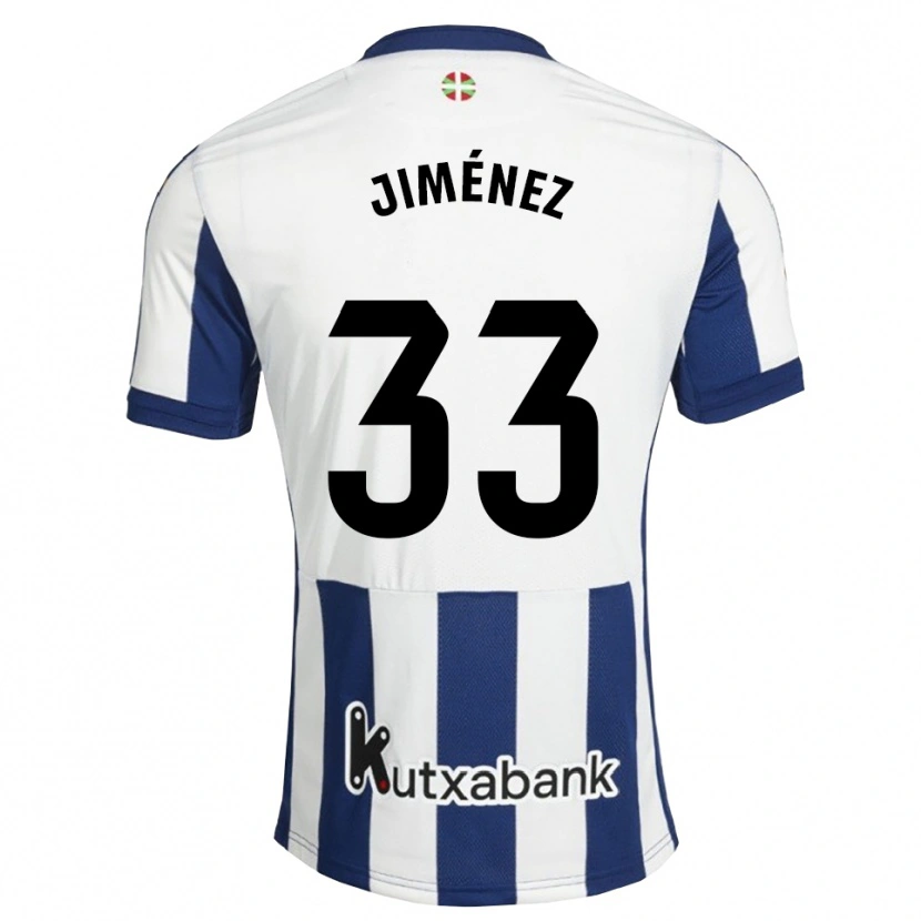 Danxen Mulher Camisola Javier Jiménez #33 Azul Marinho Branco Dourado Principal 2026/27 Camisa