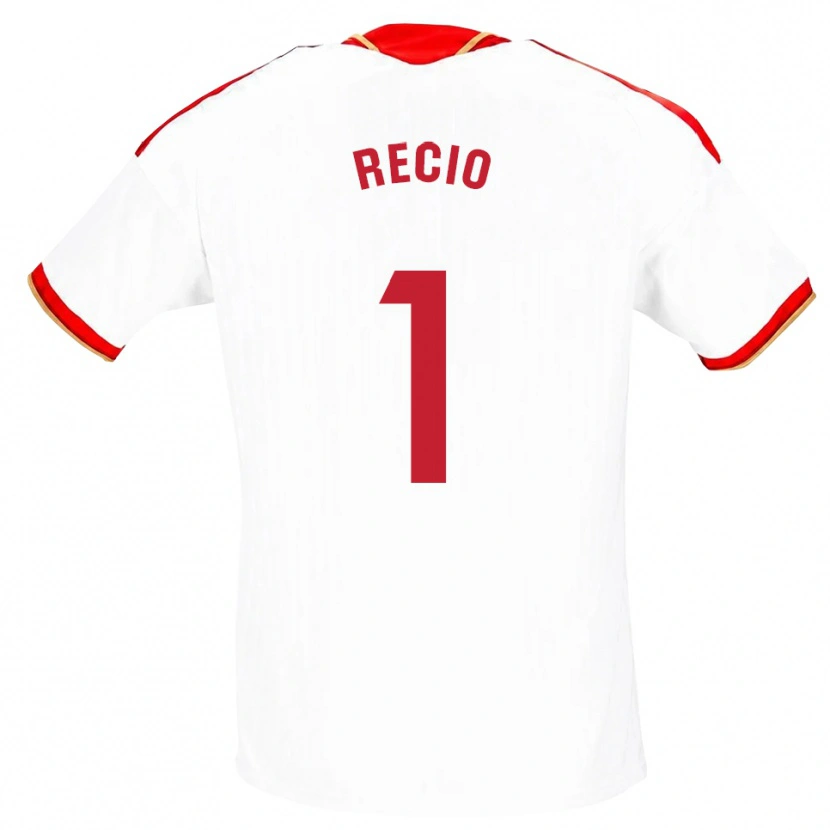 Danxen Mulher Camisola Sergio Recio #1 Branco Vermelho Principal 2026/27 Camisa