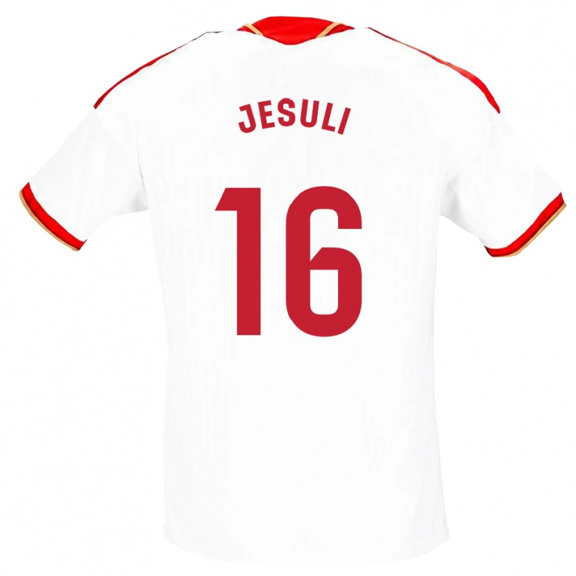 Danxen Mulher Camisola Jesuli #16 Branco Vermelho Principal 2026/27 Camisa