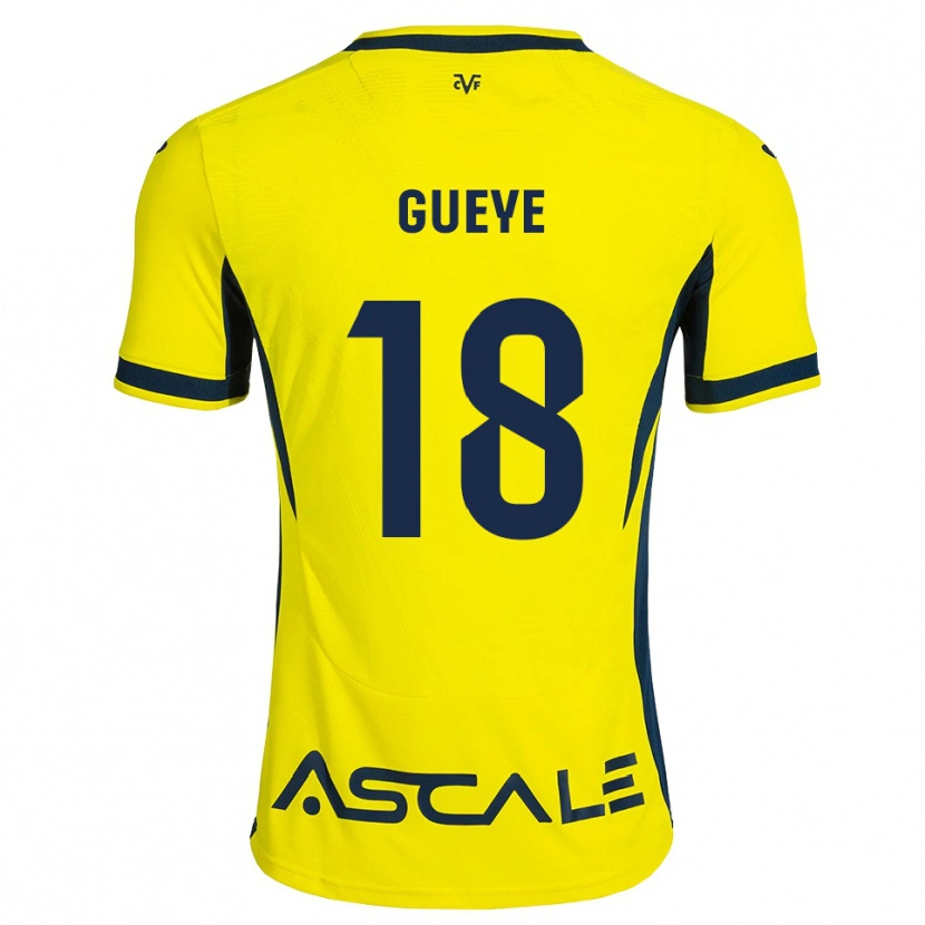 Danxen Mulher Camisola Pape Gueye #18 Amarelo Preto Vermelho Principal 2026/27 Camisa