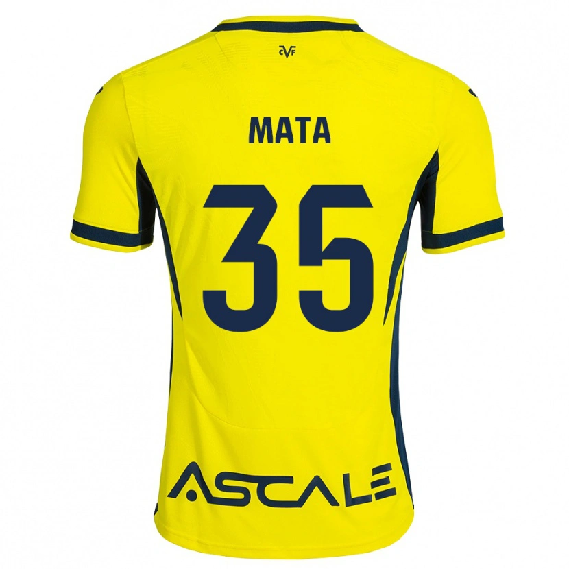Danxen Mulher Camisola Jordi Mata #35 Amarelo Preto Vermelho Principal 2026/27 Camisa