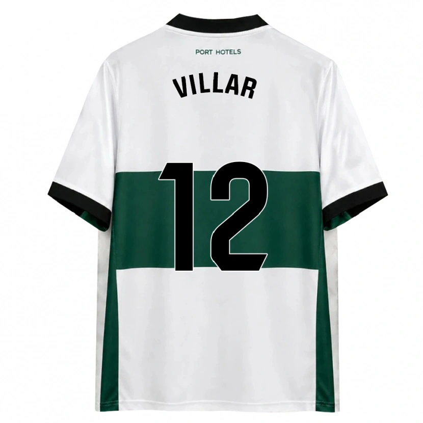 Danxen Mulher Camisola Gonzalo Villar #12 Verde Branco Vermelho Principal 2026/27 Camisa