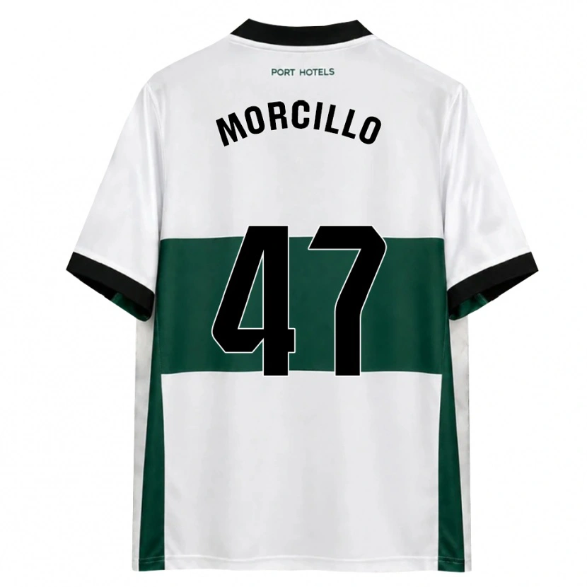 Danxen Mulher Camisola Javi Morcillo #47 Verde Branco Vermelho Principal 2026/27 Camisa