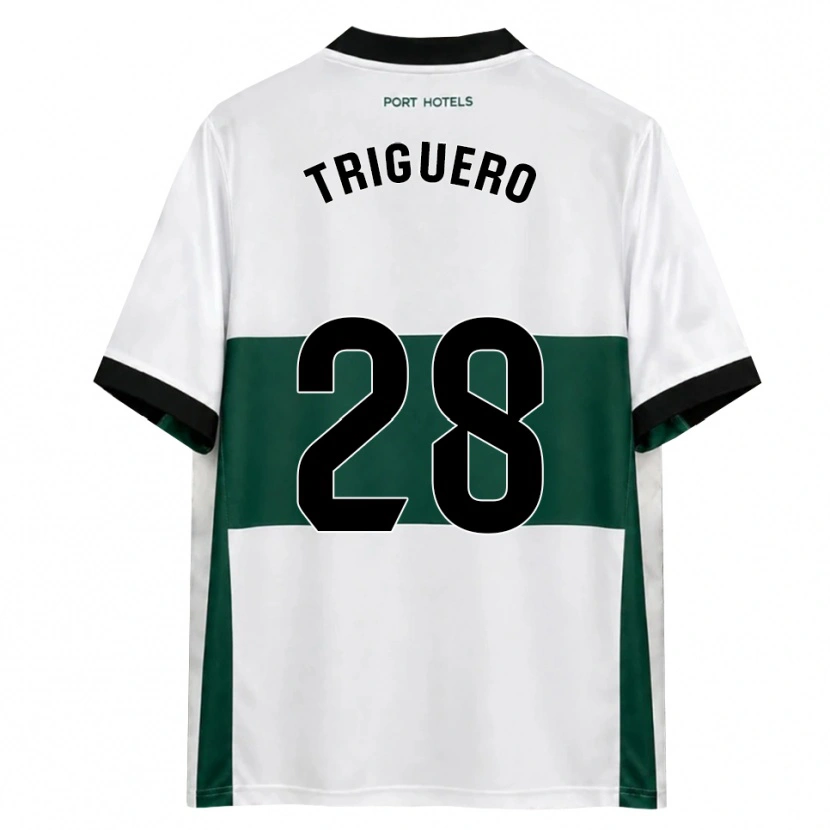 Danxen Mulher Camisola Dani Triguero #28 Verde Branco Vermelho Principal 2026/27 Camisa