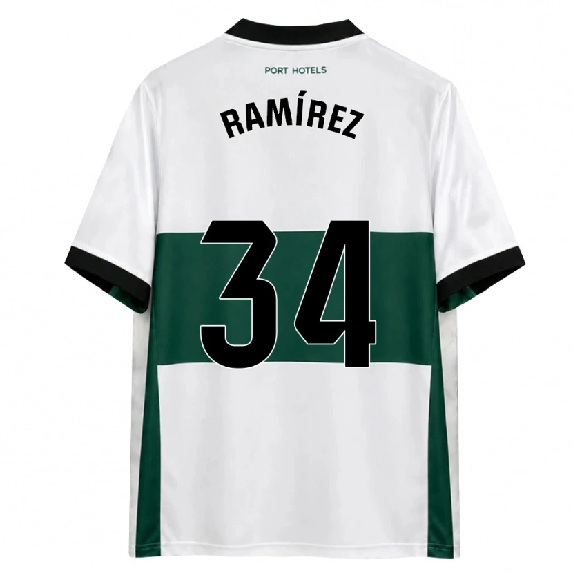 Danxen Mulher Camisola Jalmar Ramírez #34 Verde Branco Vermelho Principal 2026/27 Camisa