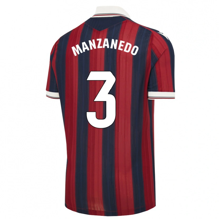 Danxen Mulher Camisola Aitor Manzanedo #3 Azul Meia-Noite Vermelho Principal 2026/27 Camisa