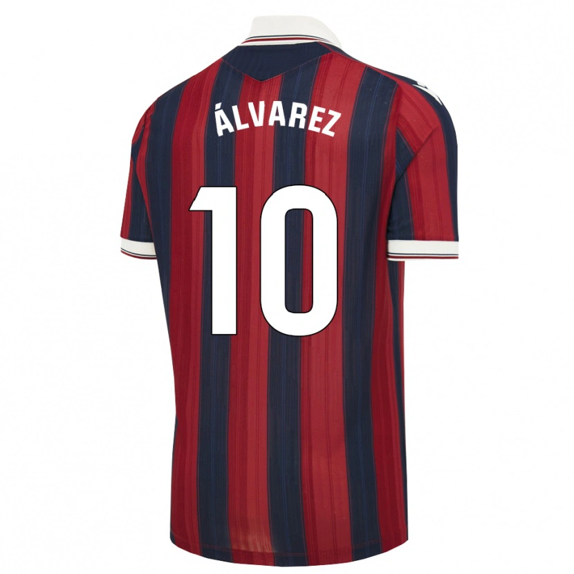 Danxen Mulher Camisola Carlos Álvarez #10 Azul Meia-Noite Vermelho Principal 2026/27 Camisa