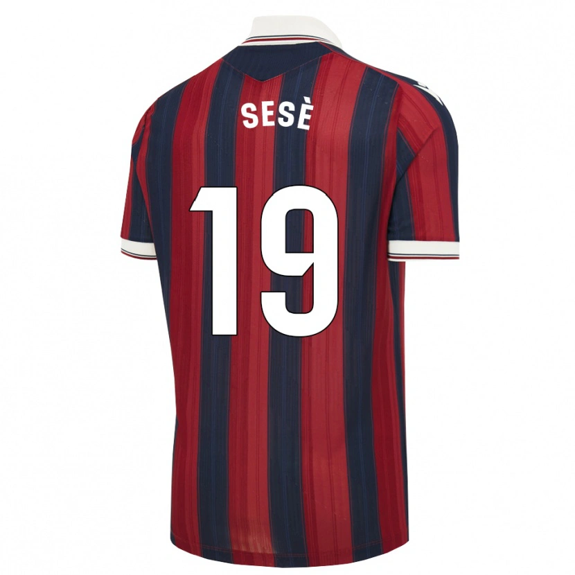 Danxen Mulher Camisola Mario Sesè #19 Azul Meia-Noite Vermelho Principal 2026/27 Camisa