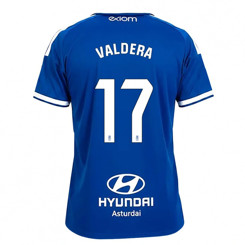 Danxen Mulher Camisola Rubén Valdera #17 Azul Médio Branco Principal 2026/27 Camisa