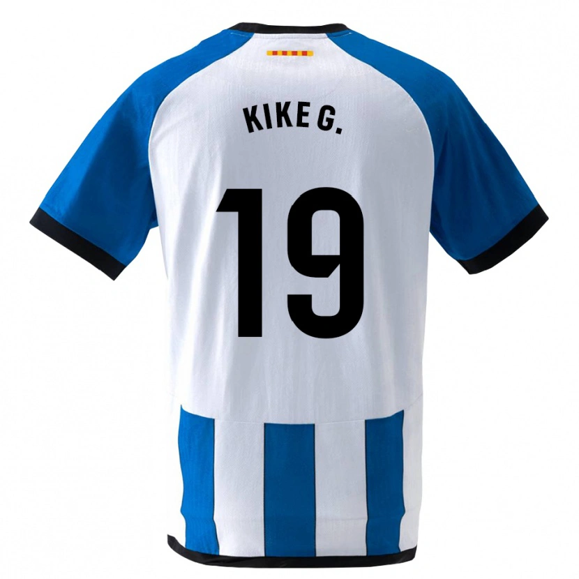 Danxen Mulher Camisola Kike García #19 Azul Real Branco Principal 2026/27 Camisa