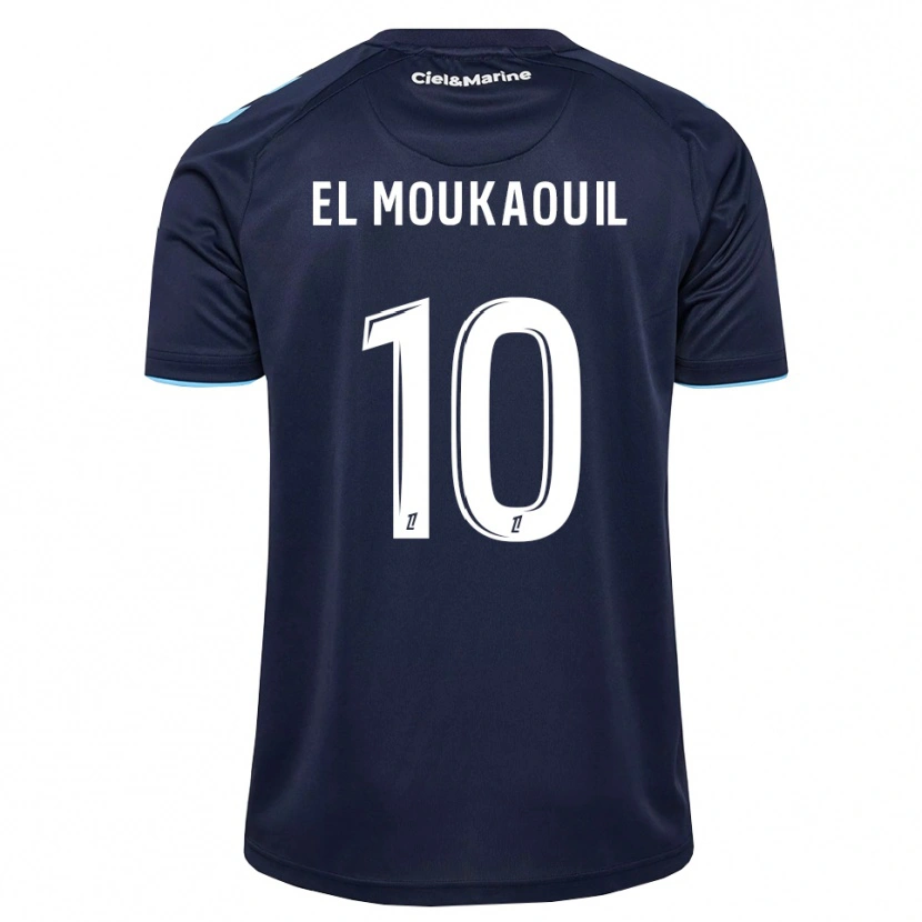 Danxen Mulher Camisola Mohamed El Moukaouil #10 Azul Centáurea Azul Meia-Noite Principal 2026/27 Camisa