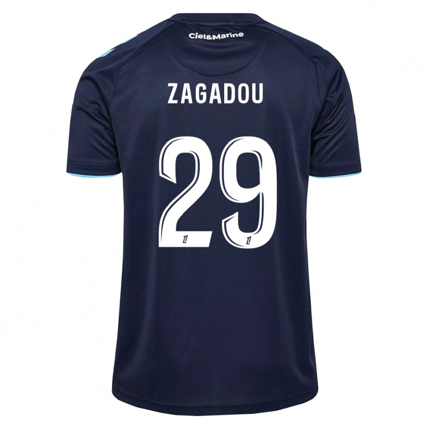 Danxen Mulher Camisola Stephan Zagadou #29 Azul Centáurea Azul Meia-Noite Principal 2026/27 Camisa