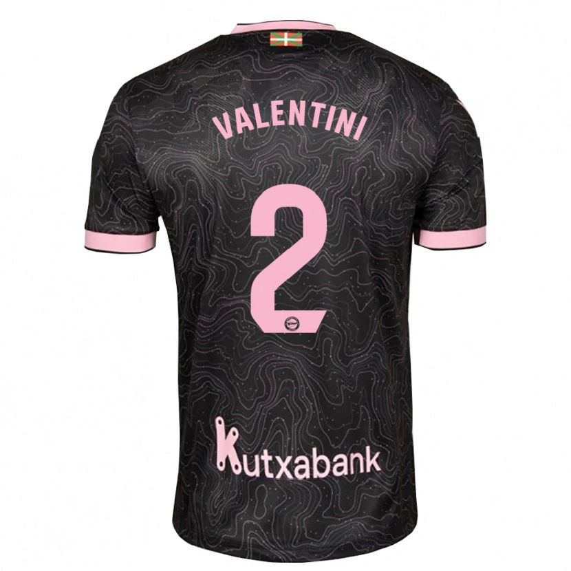 Danxen Mulher Camisola Nicolás Valentini #2 Preto Rosa Alternativa 2026/27 Camisa