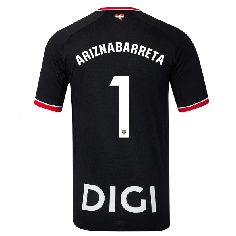 Danxen Mulher Camisola Oier Ariznabarreta #1 Preto Branco Vermelho Alternativa 2026/27 Camisa