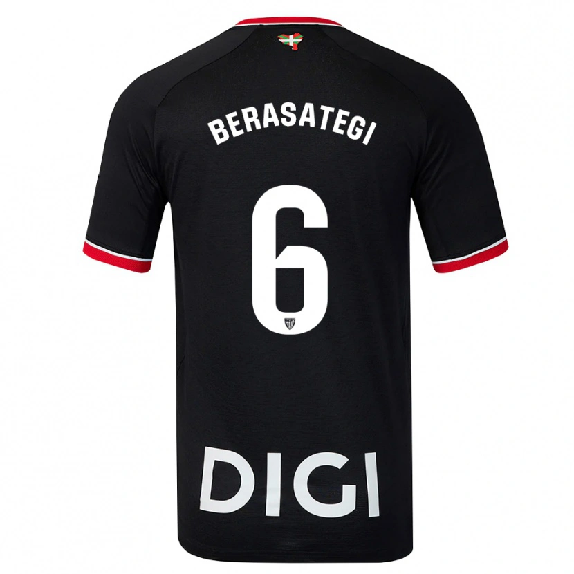 Danxen Mulher Camisola Suhar Berasategi #6 Preto Branco Vermelho Alternativa 2026/27 Camisa