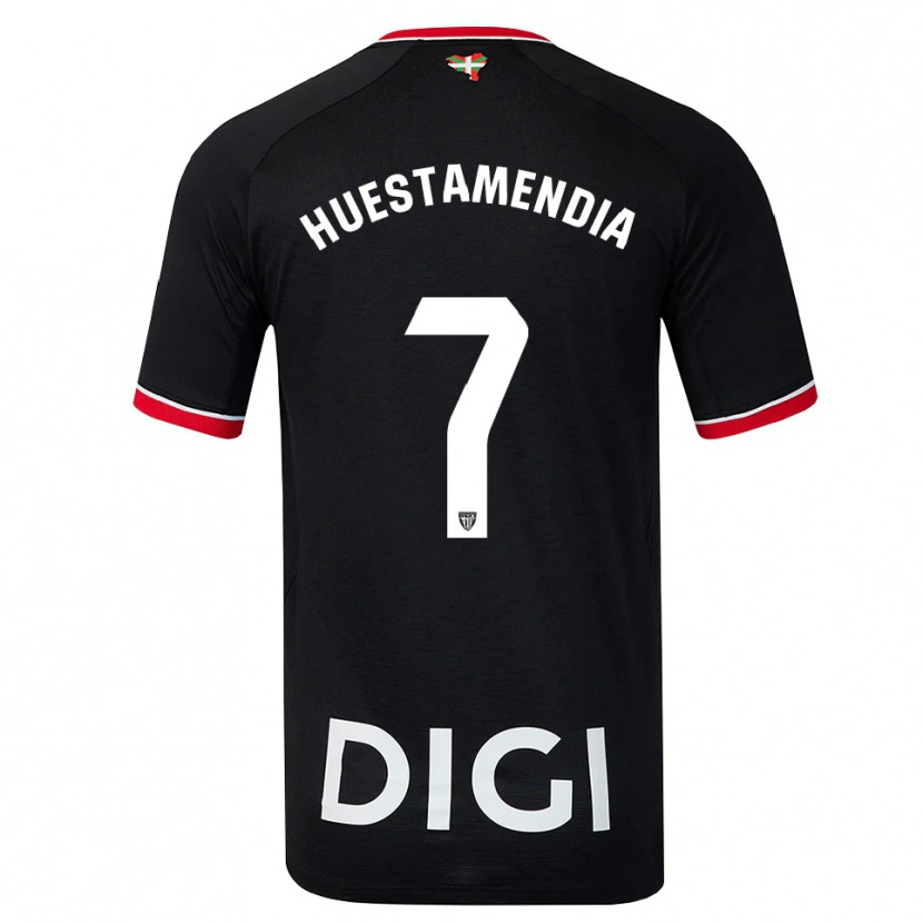 Danxen Mulher Camisola Peio Huestamendia #7 Preto Branco Vermelho Alternativa 2026/27 Camisa