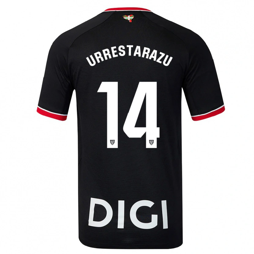 Danxen Mulher Camisola Mikel Urrestarazu #14 Preto Branco Vermelho Alternativa 2026/27 Camisa