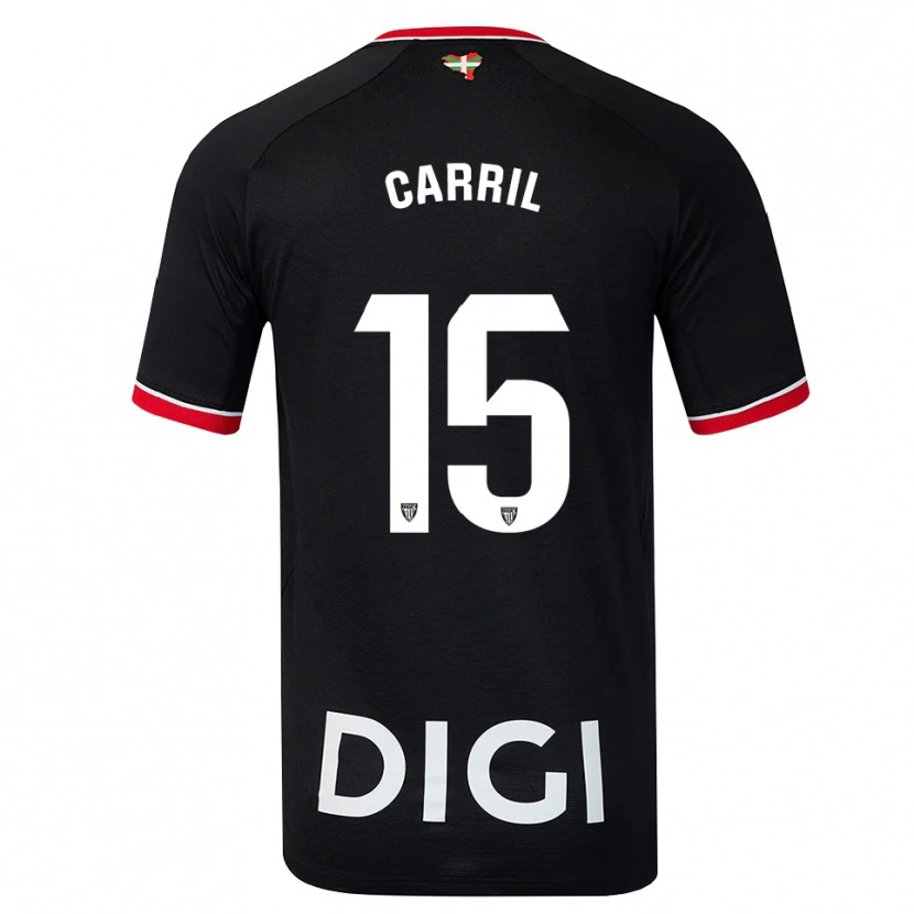 Danxen Mulher Camisola Álex Carril #15 Preto Branco Vermelho Alternativa 2026/27 Camisa